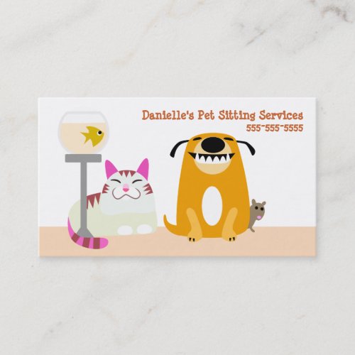 Pet Sitting Services Business Card