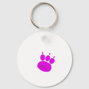Pet Sitting Services Paw Print Keychain