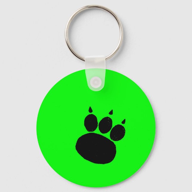Pet Sitting Services Paw Print Keychain (Front)