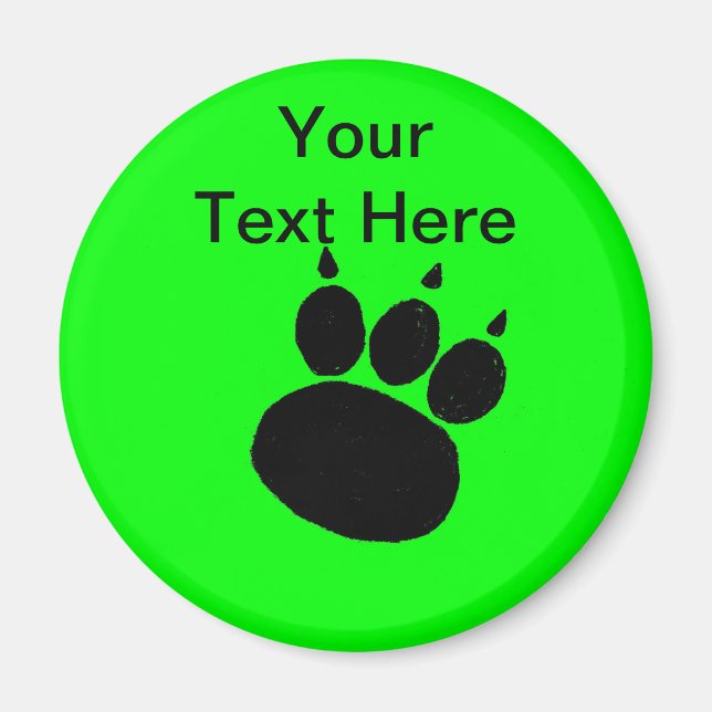 Pet Sitting Services Paw Print Magnet (Front)