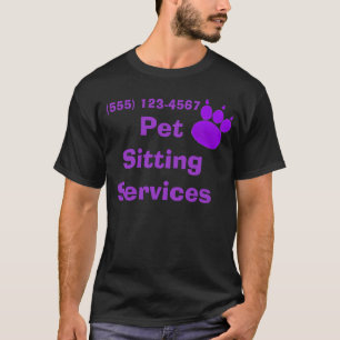Pet Sitting Services Paw Print T-Shirt