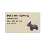 Pet Sitting Services Scotty Dog Business Card Pet Sitting Services Scotty Dog Business Card