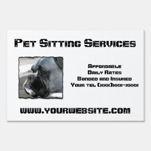 Pet Sitting Services Yard Sign
