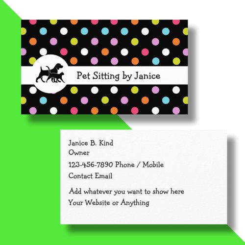 Pet Sitting Stylish Business Cards