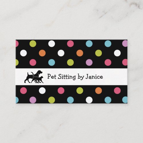 Pet Sitting Stylish Template Design Business Card