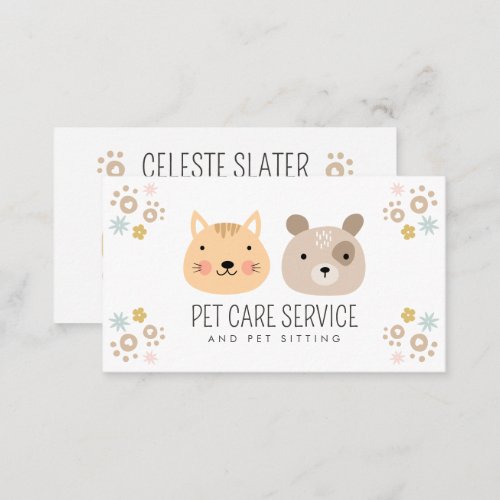 Pet Sitting Veterinary Clinic Vet Pet CareShop Business Card