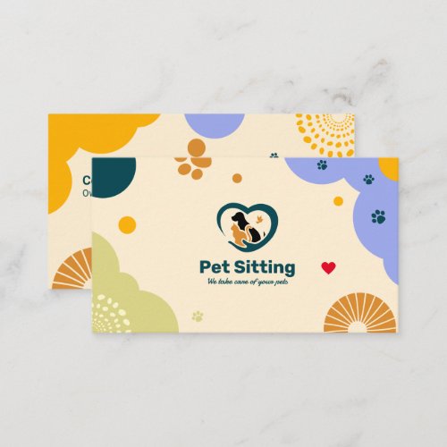 Pet Sitting Veterinary Clinic Vet Pet Shop Pet Business Card