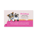 Pet Sitting Yorkie w/ Cat Couch Pink Business Card Pet Sitting Yorkie w/ Cat Couch Pink Business Card