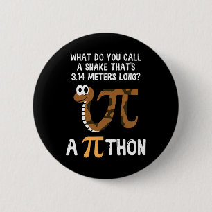 Pet Snake Math Pi Day Python  Button