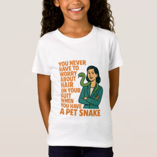 pet snake no hair on suit retro humor design T-Shirt