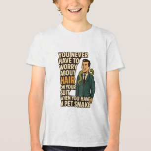 Pet Snake No on Hair Suit Funny Graphic Tri-Blend Shirt