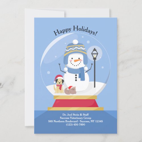 Pet Snow Globe Holiday Card