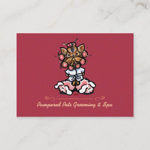 Pet Spa Dog Groomer Business Creamsicile Modern Business Cards