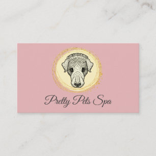 Pet Spa Pink Grooming Business Card