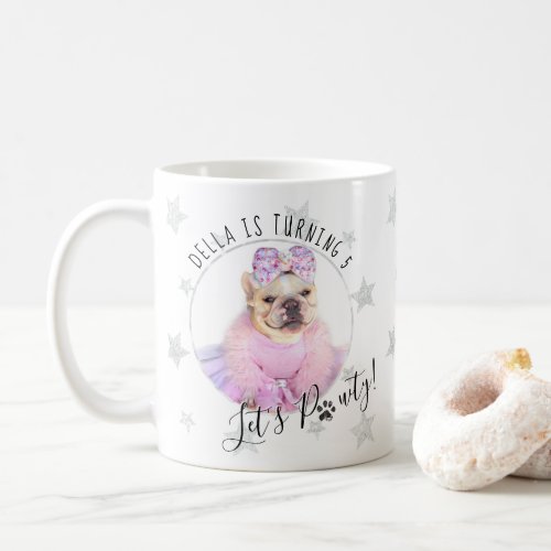 Pet Star  Lets Pawty Photo Pet Dog Birthday Coffee Mug