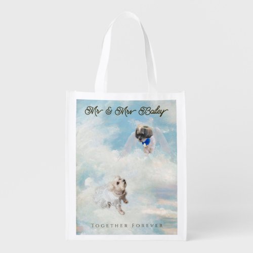 Pet Star  Personalized Dog Photo and Text   Grocery Bag