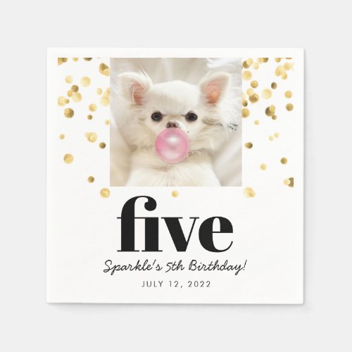 Pet Star  Photo Pet Birthday Party Napkins