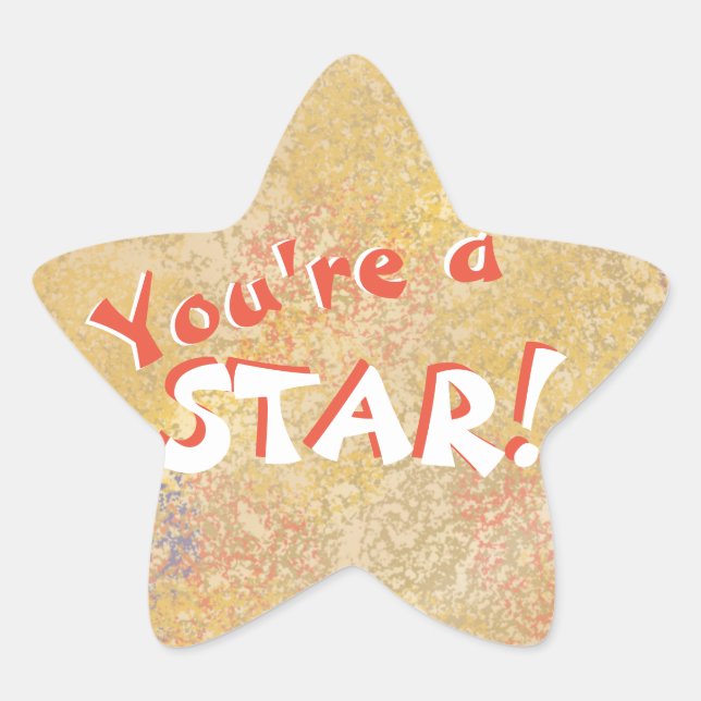 Pet Star Sunset Pony "You're a Star!" Sticker (Front)