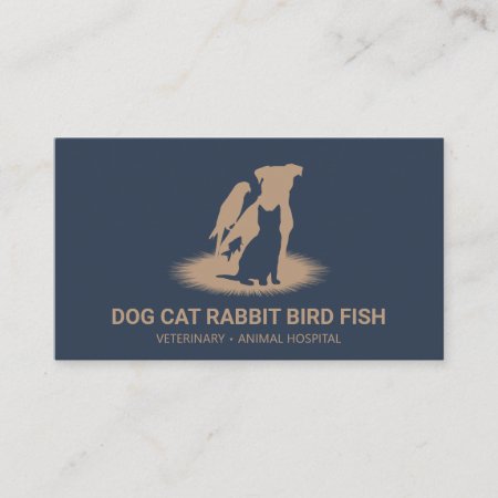Pet Store Boutique Cat Dog Bird Rabbit Fish Business Card