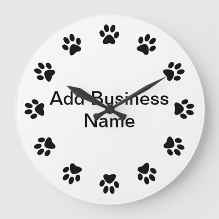 Pet Store Dog Paws Wall Clock