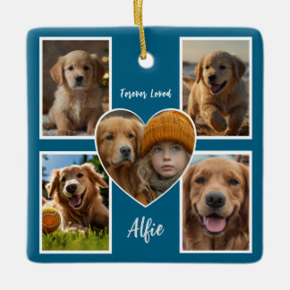 Pet Sympathy 5 Photo Collage Ceramic Ornament
