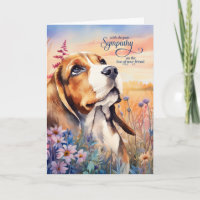 Pet Sympathy Beagle Dog Wildflower Meadow