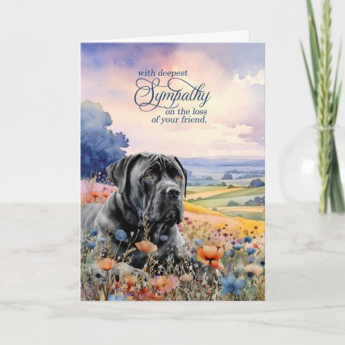 Pet Sympathy Cane Corso Dog Wildflowers