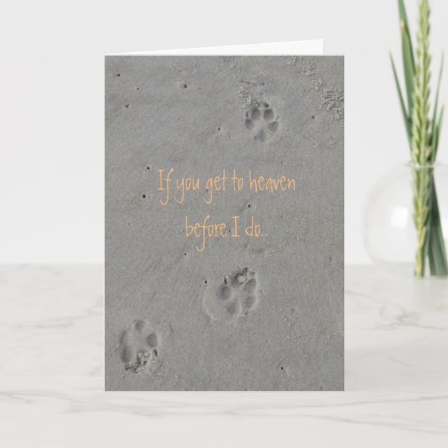Pet sympathy card (Front)