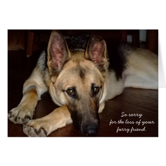 Pet sympathy card German Shepherd Rescue
