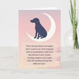 Pet Sympathy Card Moon Dog Series