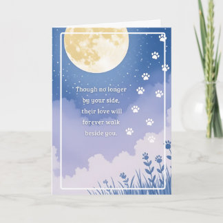 Pet Sympathy Card Moon Flower Series