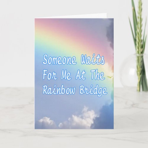 Pet Sympathy Card Rainbow Bridge Dog Cat Full Poem