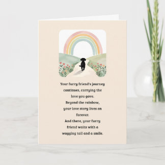 Pet Sympathy Card Rainbow Bridge Series