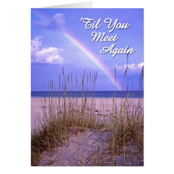 Pet Sympathy Card – Rainbow Over Ocean