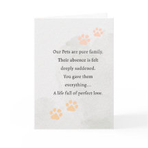 Pet Sympathy Card Watercolor Series