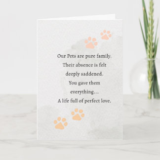 Pet Sympathy Card Watercolor Series