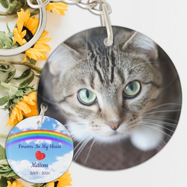 Pet Sympathy - Cat Lover Keepsake - Pet Memorial Keychain (Creator Uploaded)