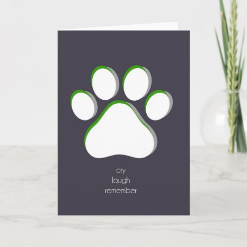 Pet Sympathy  Dog Card