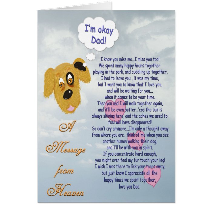 Pet Sympathy/Dog Male owner Cards