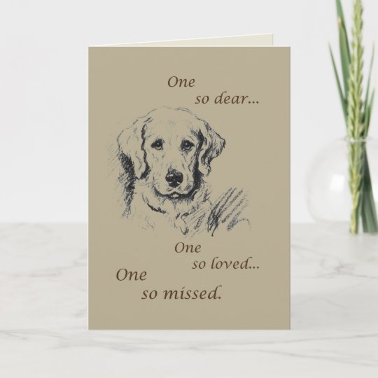 Pet Sympathy, Dog Sketch Card | Zazzle.com
