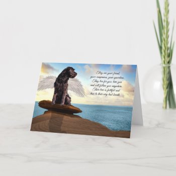 Pet Sympathy Loss Of A Dog Angel Wings Beach Card by PAWSitivelyPETs at Zazzle