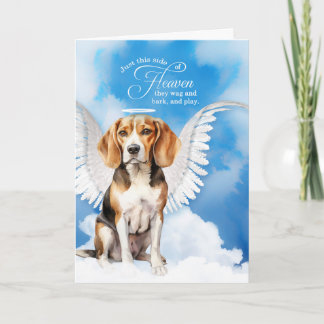 Pet Sympathy Loss of a Dog Beagle Angel Card
