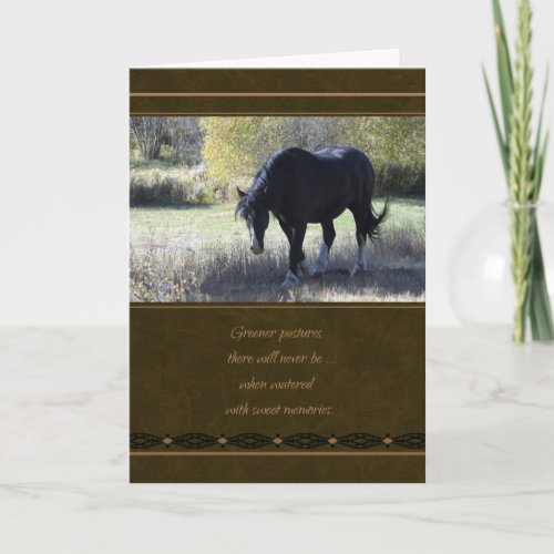 Pet Sympathy Loss of Horse Card