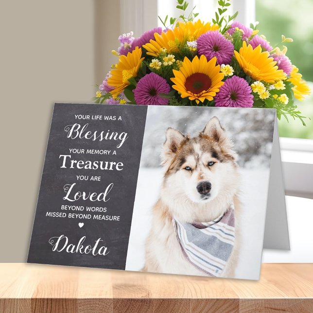 Pet Sympathy Personalized Photo Pet Loss Card (Creator Uploaded)