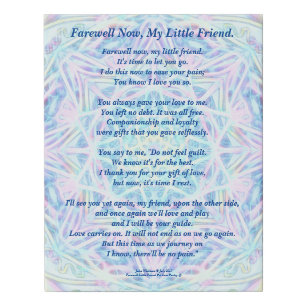 Pet Sympathy Poem 12 x 14 Faux Wrapped Canvas PBP