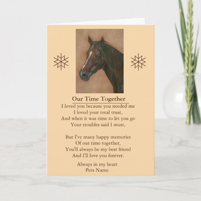 pet sympathy poem original customizable message card (Front)