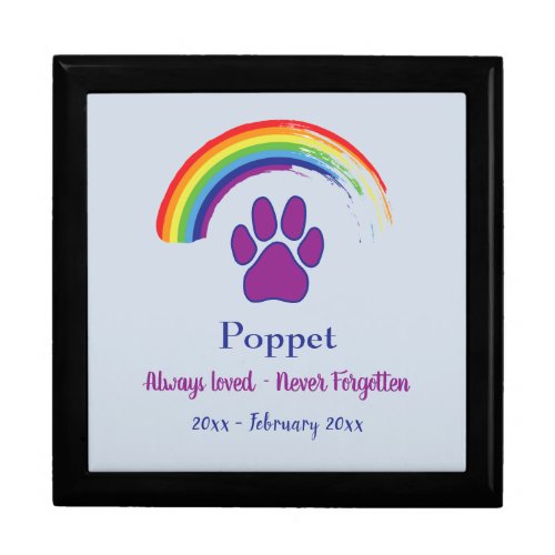 Pet Sympathy Rainbow Remembrance   Gift Box