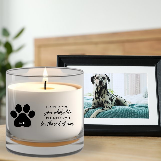 Pet Sympathy Simple Modern Elegant Paw Print Scented Candle (Pet Sympathy Simple Modern Elegant Paw Print Scented Candle)