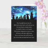 Pet Sympathy with Spiritual Poem of Animals Heaven