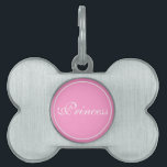 Pet Tag Princess<br><div class="desc">Pet tag shown in pink with text: Princess 
Customize this item or buy as is.</div>